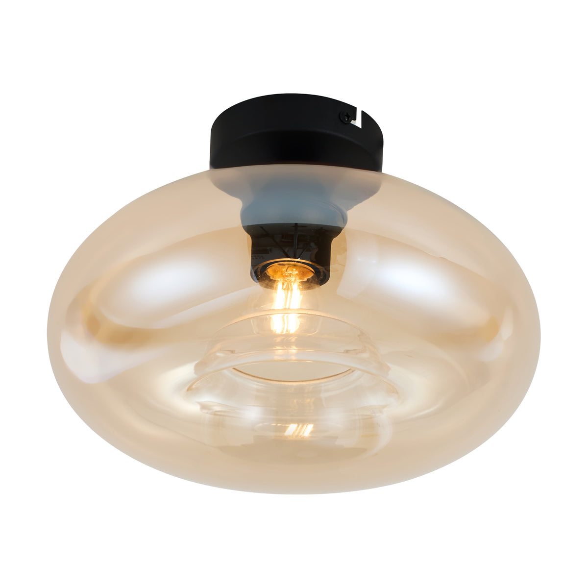 Design loftslampe Art Deco Sort røg -