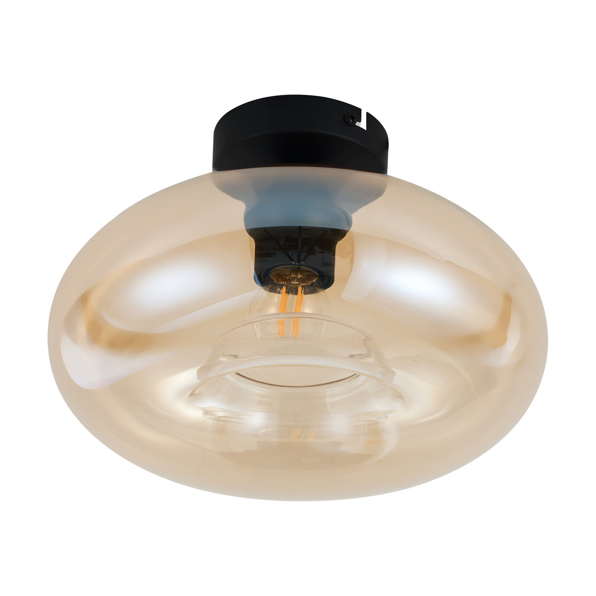 Design loftslampe Art Deco Sort røg -
