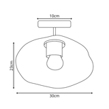 Glasloftslampe Guld med Ravfarvet Glas – Marly