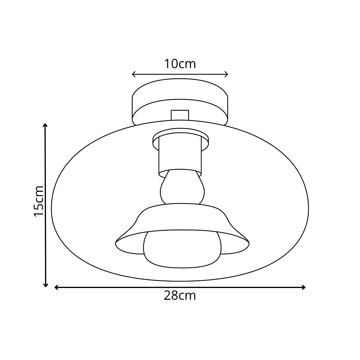 Design loftslampe Art Deco Sort røg -