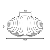 Design Loftlampe Rund Røget Glas -