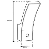 LED udendørs væglampe med bevægelsessensor – 12W facadelampe, 4000K dagslysfarve