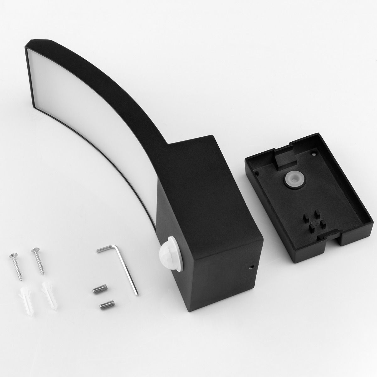 LED udendørs væglampe med bevægelsessensor – 12W facadelampe, 4000K dagslysfarve