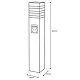 Havelampe - Stående udendørslampe på stang - 60 cm - E27-fatning - LED-egnet