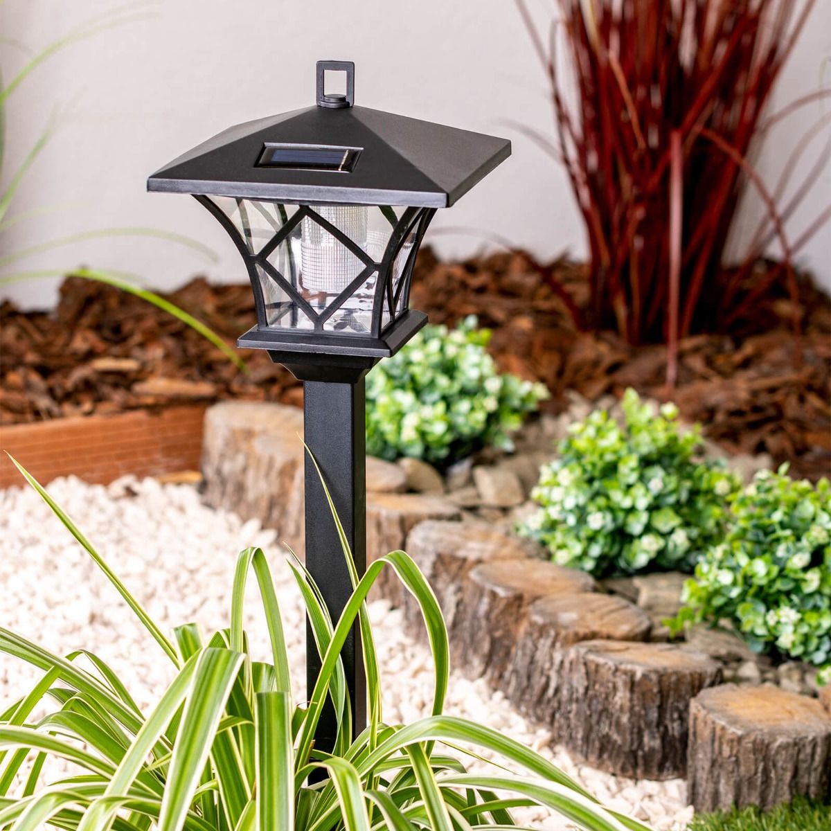 Solcelledrevet havelampe – LED udendørs lanterne – 150 cm