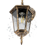 Udendørs væglampe Down – E27 facadelygte i patina-stil