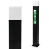 Udendørs havelampe – Firkantet stående stang 74 cm – Sort – E27-fatning