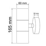 Udendørs væglampe Up &amp; Down – Facadelampe med GU10-fatning, LED-kompatibel, IP44