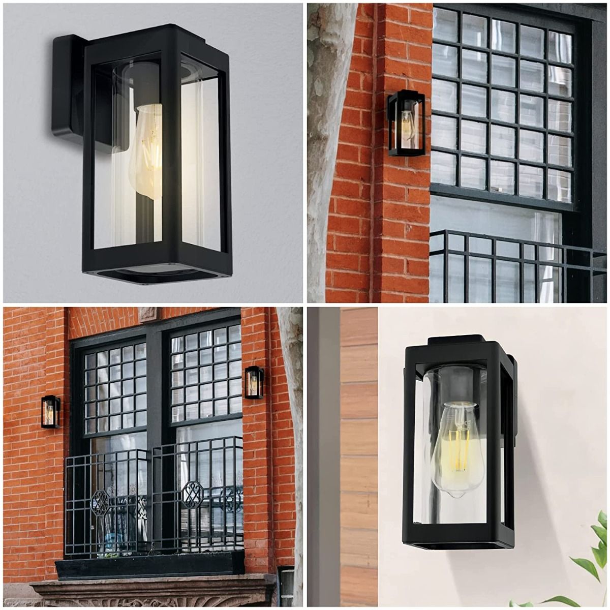 Udendørs væglampe med E27-fatning - Velegnet til have eller facade