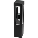 Udendørslampe til havestang - sort aluminium og glas - 50cm - E27-fatning - stående havebelysning