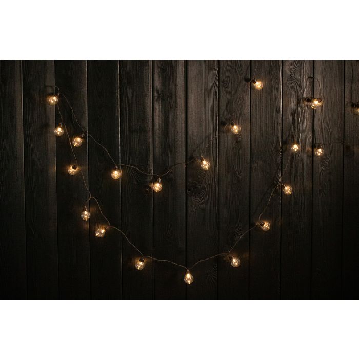 Solcelledrevet LED-kuglekæde 7,5 m – varmt hvidt lys (3000K) | Solcelledrevet havebelysning