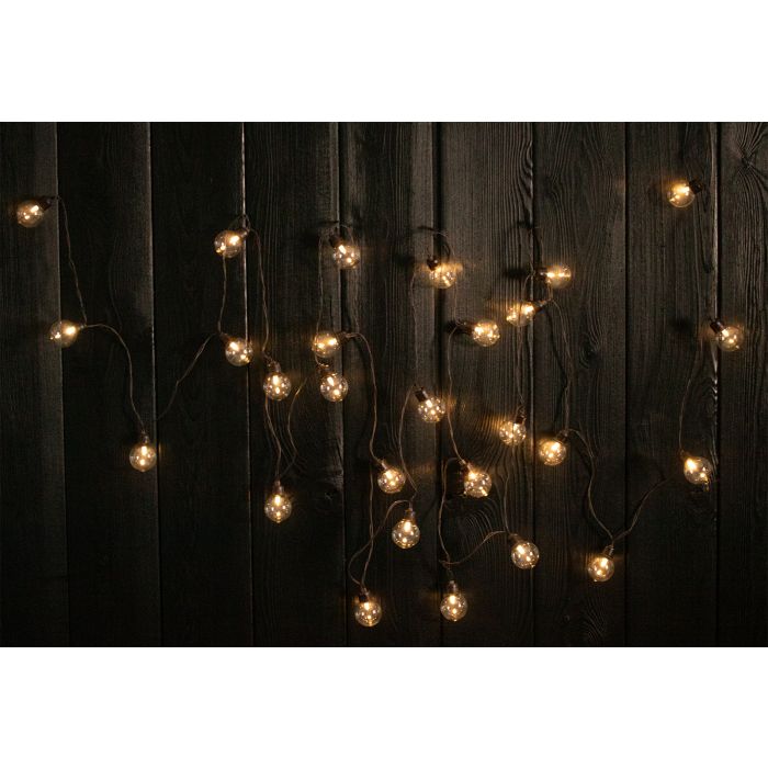 Solcelledrevet LED-kuglekæde 7,5 m – varmt hvidt lys (3000K) | Solcelledrevet havebelysning