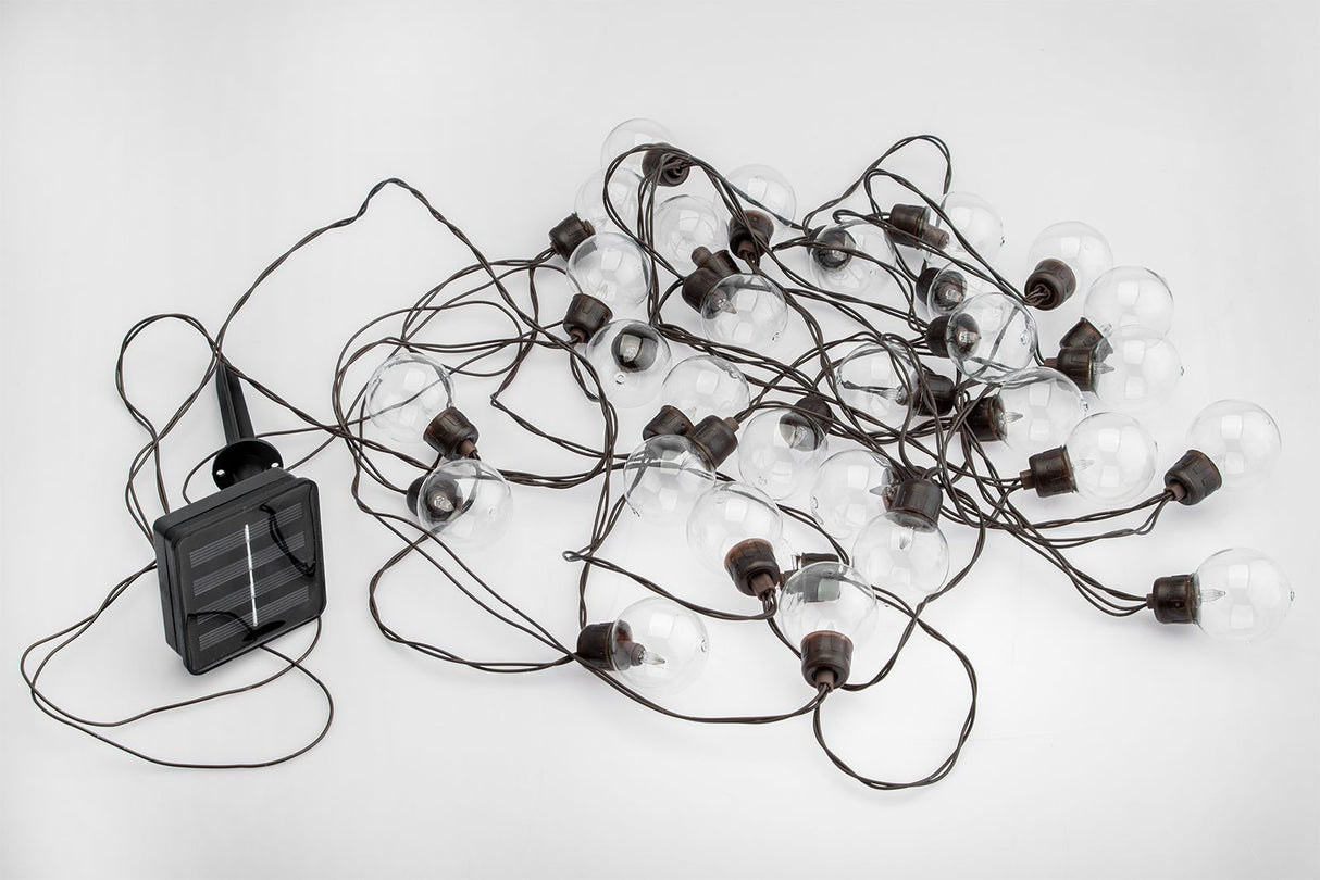 Havegirlande – 30x LED-kugler – 10,6m – Varm hvid 3000K – Vejrbestandig og dekorativ