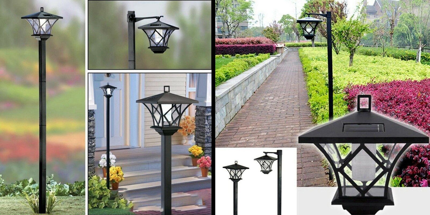 Solcelledrevet havelampe – LED udendørs lanterne – 150 cm