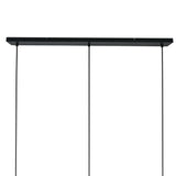 Sort pendellampe med falmet glas – 3 aflang lyskilder | Monari