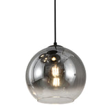 Marie pendellampe - Sort med falmet glas - 5 lyspunkter - Rund