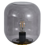 Laura bordlampe - Messing med røgfarvet glas