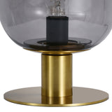 Laura bordlampe - Messing med røgfarvet glas