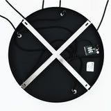 Pendellampe Sort med Messing og Ravfarvet Glas – 5 Lys - Noah