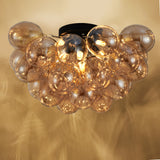 Loftlampe Grape – Moderne ravfarvet glaslampe