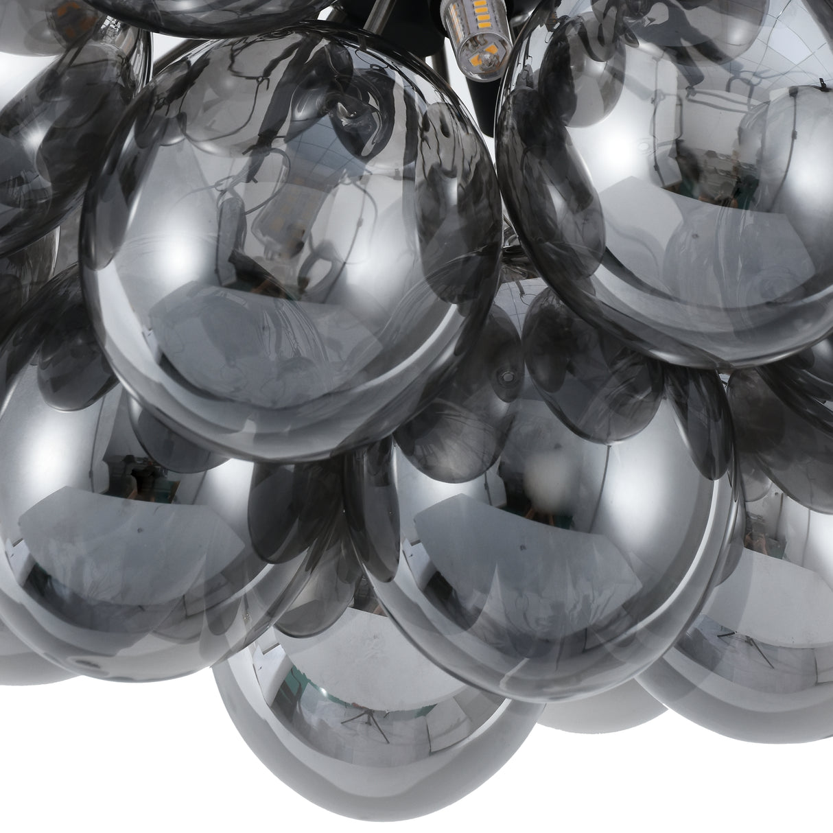 Loftlampe Grape – Moderne røgfarvet glaslampe