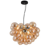 Hængelampe Grape – Sort med røget glas