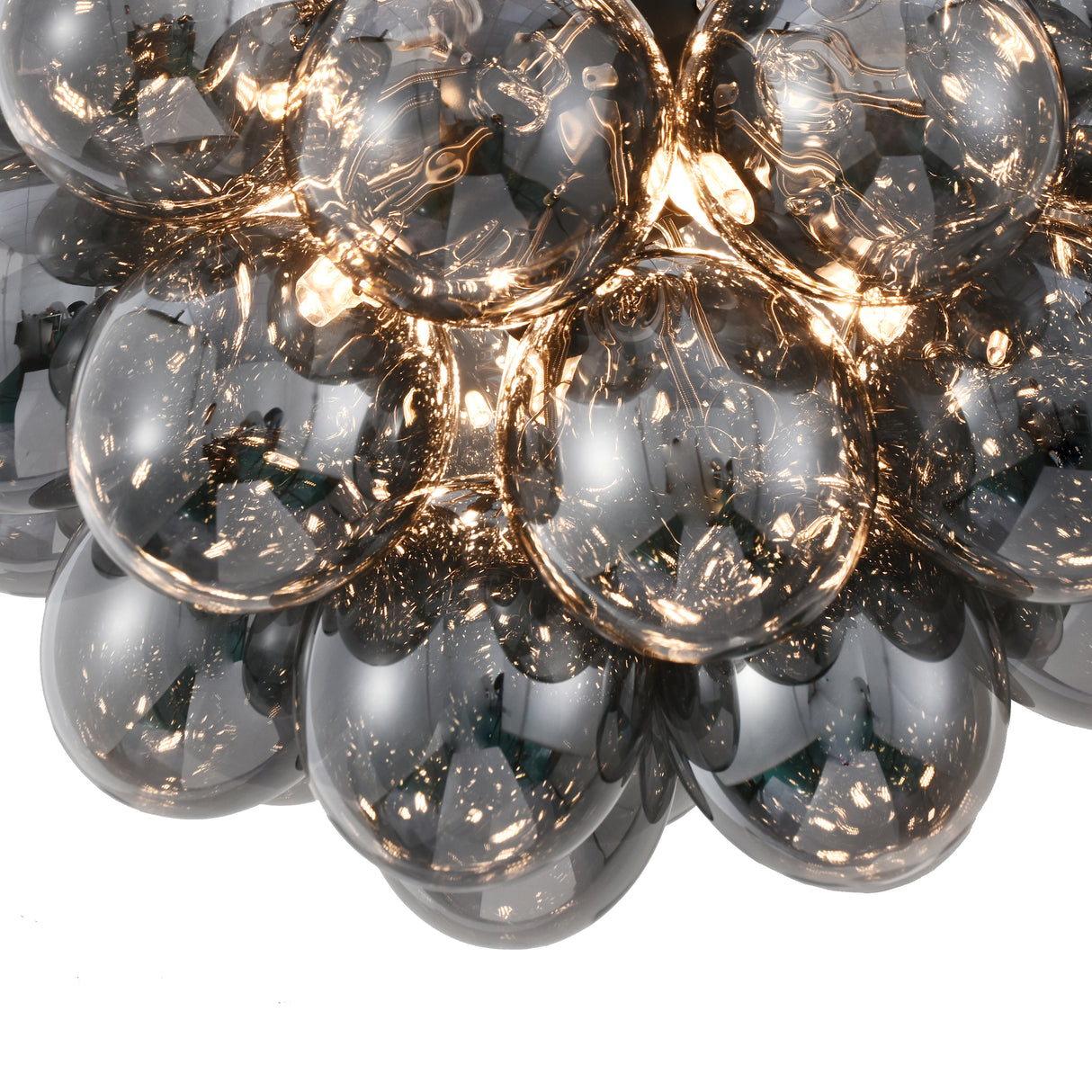 Hængelampe Grape – Sort med røget glas