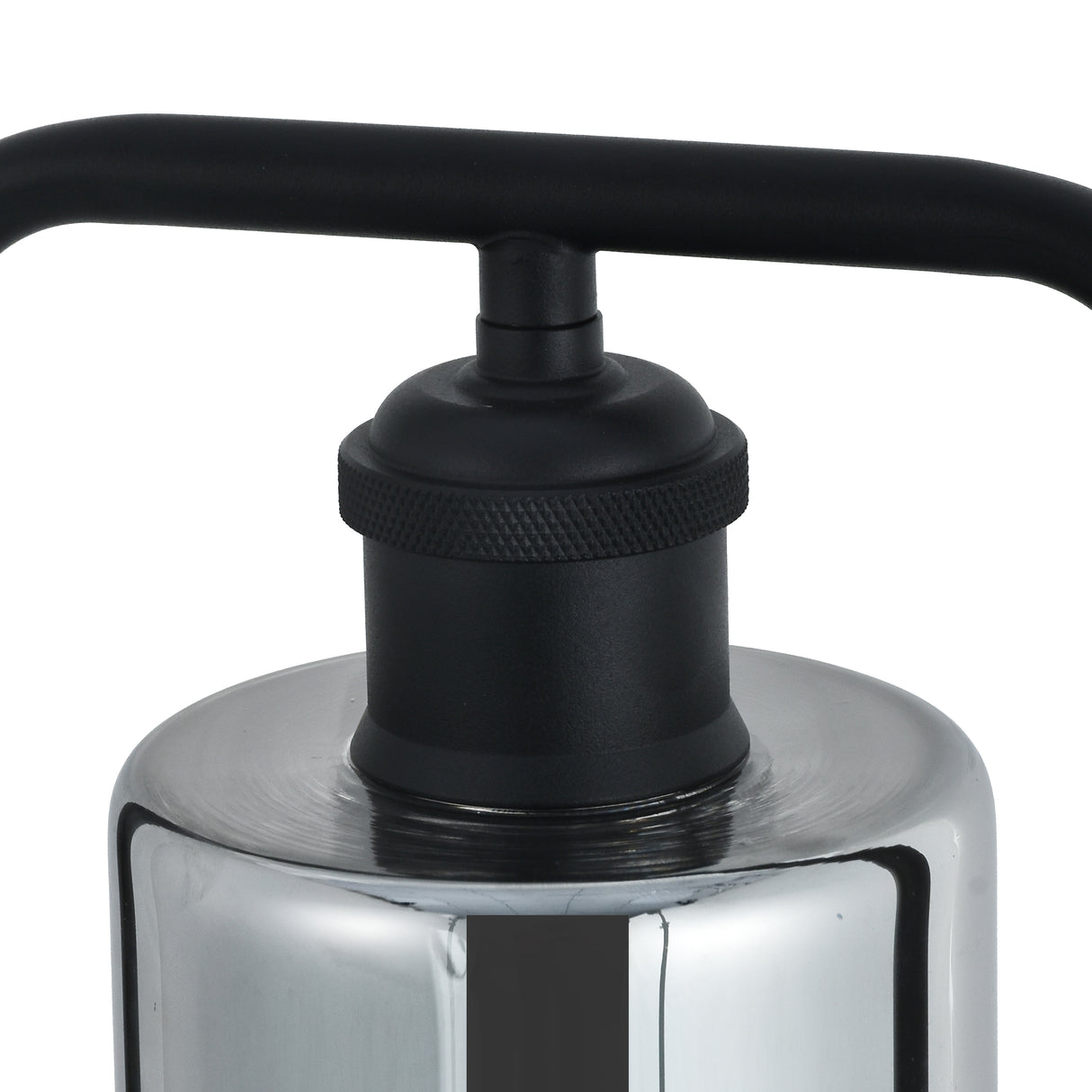 Bordlampe Tess - Sort med røgfarvet glas