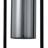 Bordlampe Tess - Sort med røgfarvet glas