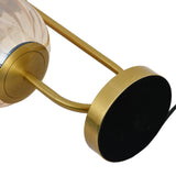 Bordlampe Linda - Messing med ravfarvet glas - 2 lys