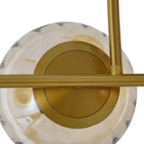 Loftlampe Guld - 4 Ravfarvede Glaskugler - Joy