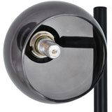 Gulvlampe Fleur - Sort med røgfarvet glas - 3 lys