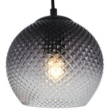 Lisa Pendellampe – 3 Lys – Ribbet Falmet Glas 