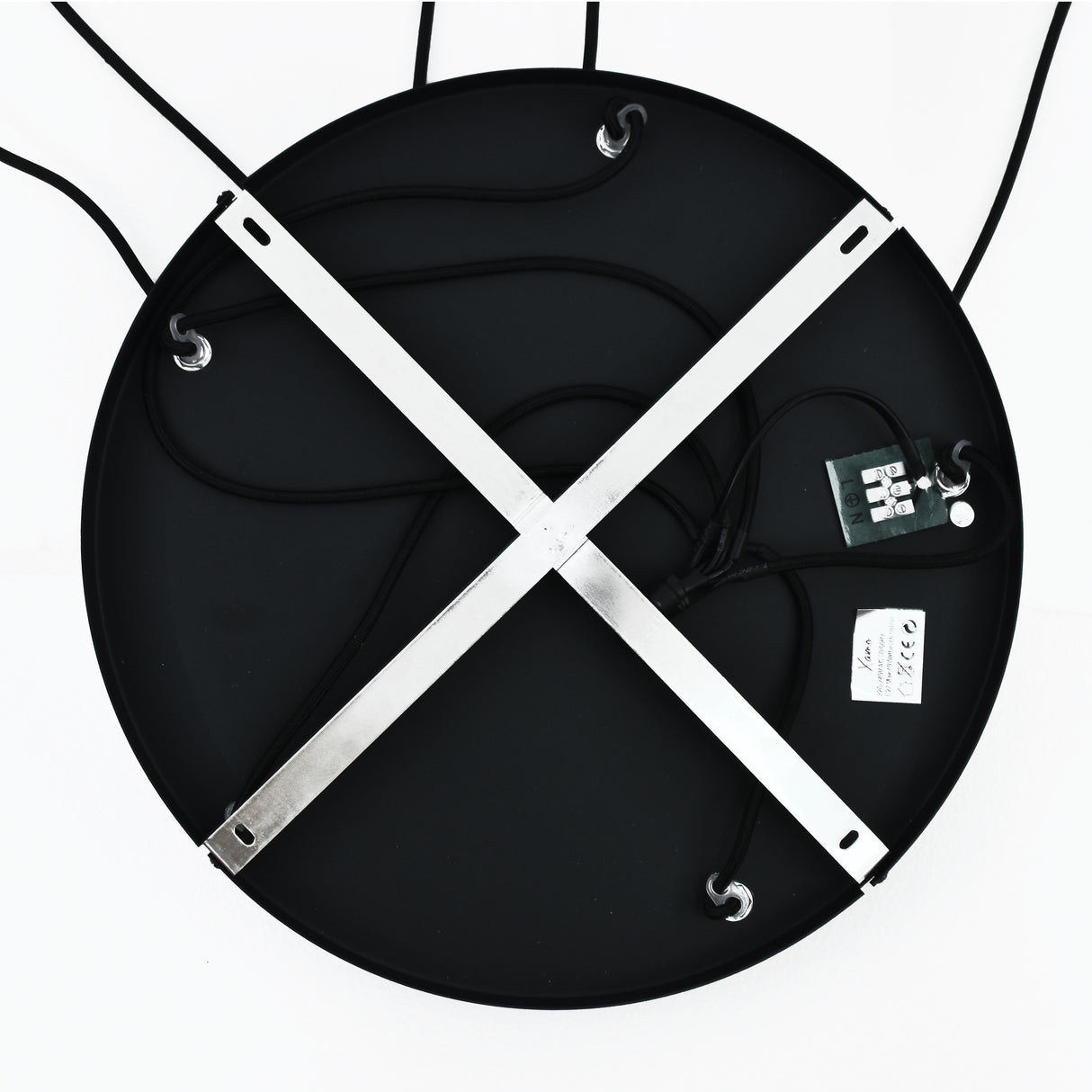 Sanne pendellampe - Sort med røget glas og messing - 5 lyspunkter