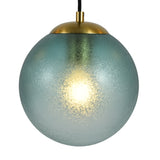 Noor pendellampe - 5 farvede kugler med sort/messing