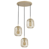 Hanglamp - Beige - 3 Lichts - Woonkamer - Eetkamer - Nova
