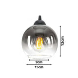 4 lichts glazen hanglamp industrieel woonkamer Fade