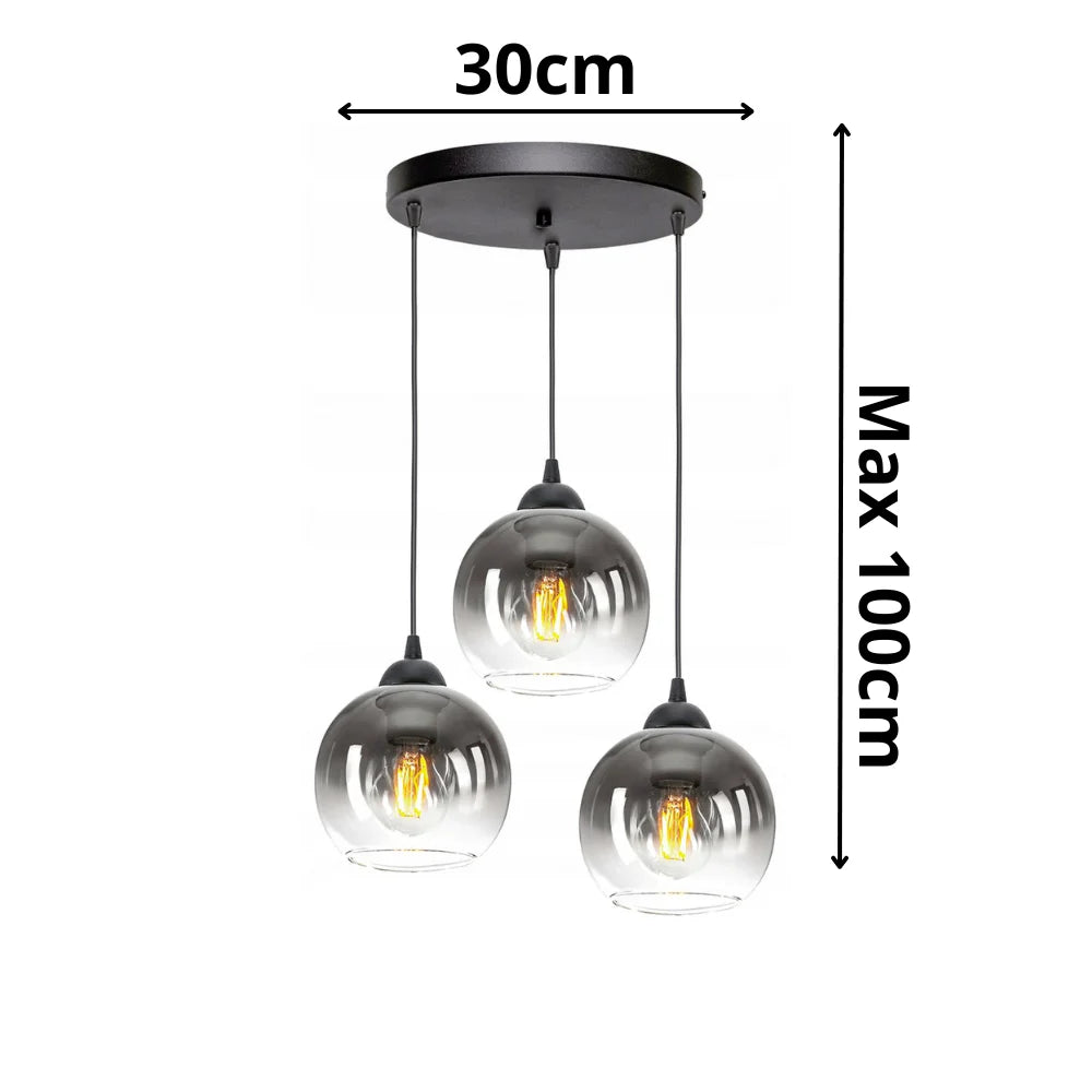 Hanglamp industrieel 3-lichts voor eettafel of woonkamer