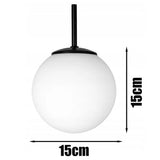 Industriële hanglamp zwart metaal opaalwit glas E27 fitting