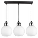 Hanglamp 3-lichts wit met opaalglas voor woonkamer of tafel