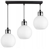 Hanglamp 3-lichts wit met opaalglas voor woonkamer of tafel
