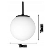 Hanglamp Stellar zwart wit modern met 2 opaalglazen bollen