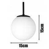 Zwart wit hanglamp 3-lichts met glazen bollen voor eettafel