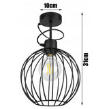 plafondlamp industrieel korf staal voor woonkamer of eetkamer