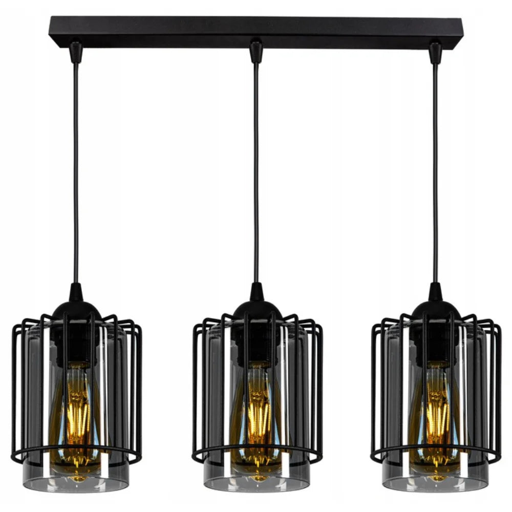 Zwart industriële hanglamp voor eettafel en woonkamer