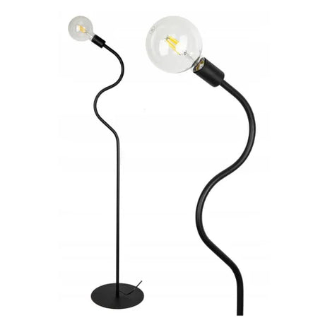 vloerlamp zwart metaal industrieel voor woonkamer of hal