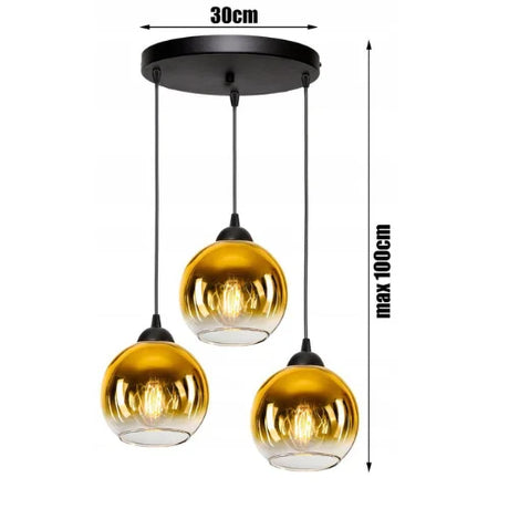 3-lichts hanglamp goud industrieel voor eettafel gebruik