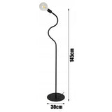 vloerlamp zwart metaal industrieel voor woonkamer of hal