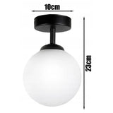 plafondlamp industrieel zwart wit voor woonkamer of hal