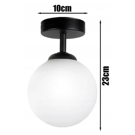 plafondlamp industrieel zwart wit voor woonkamer of hal